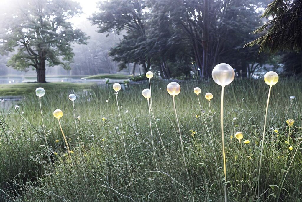 luci nel giardino