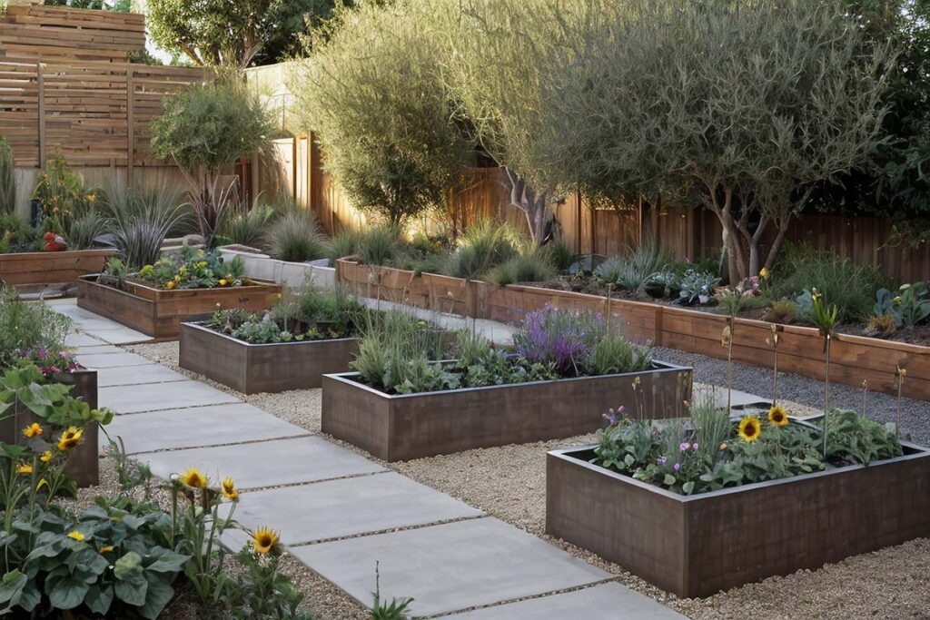 giardino con verdura da raccogliere e mangiare