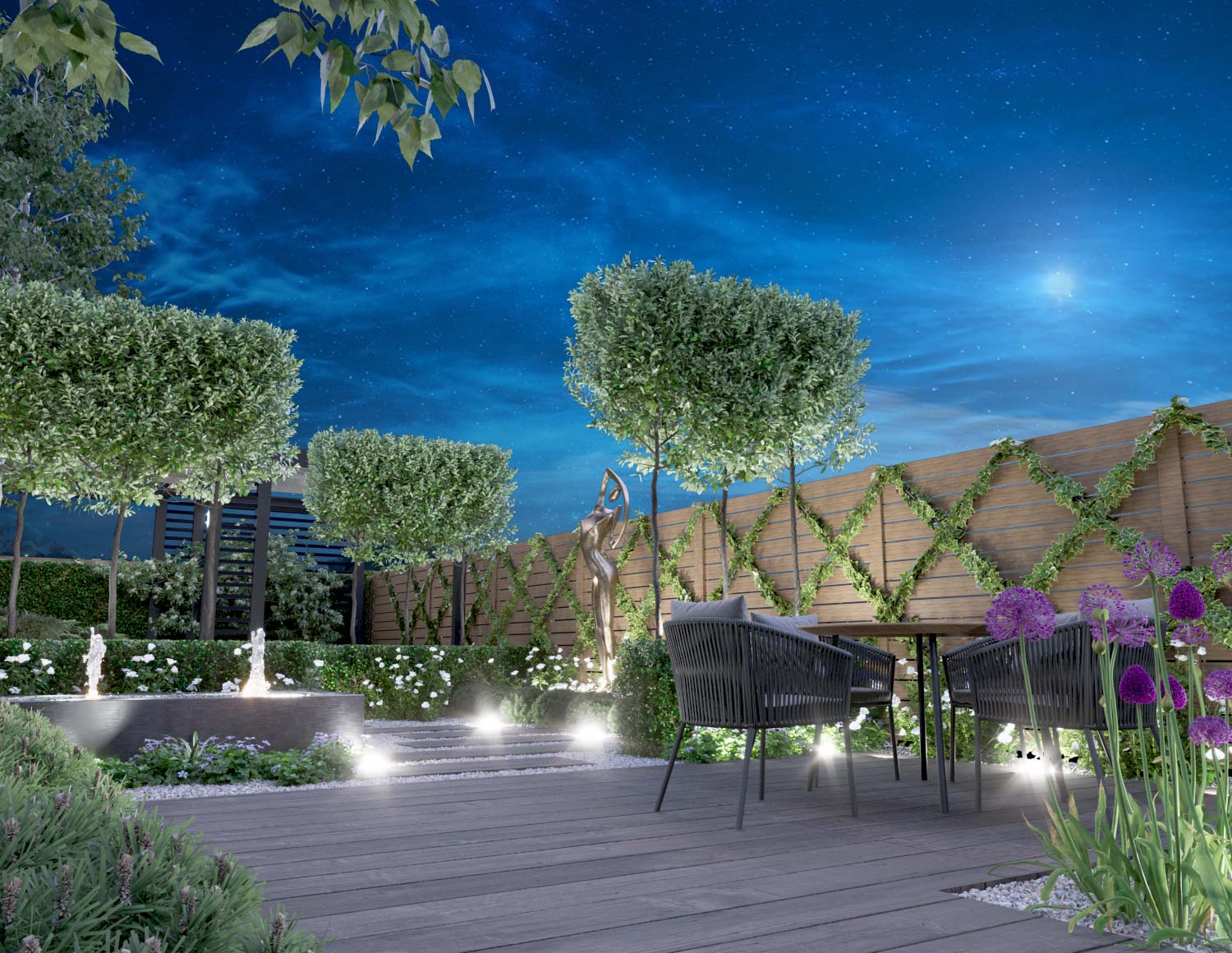 progetto illuminazione giardino